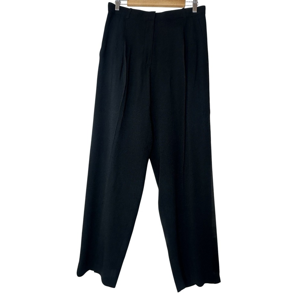 Club Monaco Wide Leg Pants Womens Size 6‎ Black Career Pockets Office Formal